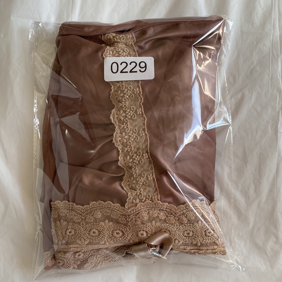 Lane Bryant Babydoll Top Womn 14 Mauve Lace Satin Ethereal Fairy Ballet Ren Fair - Picture 13 of 13